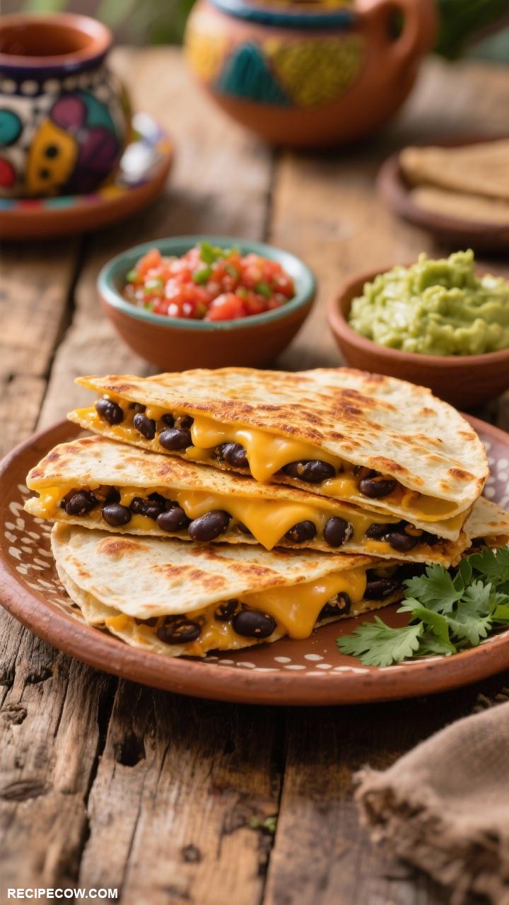 cheap dinners for family Bean and Cheese Quesadillas