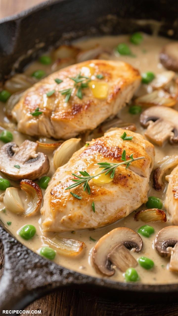 chicken breast recipes Creamy Mushroom Chicken Skillet