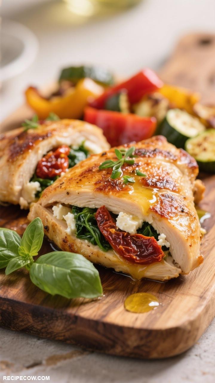 chicken breast recipes Mediterranean Stuffed Chicken Breasts