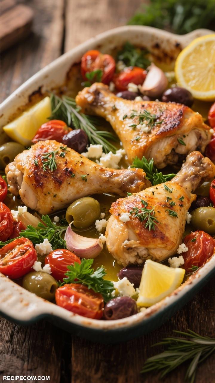 chicken thigh recipes Mediterranean Chicken Thighs Bake