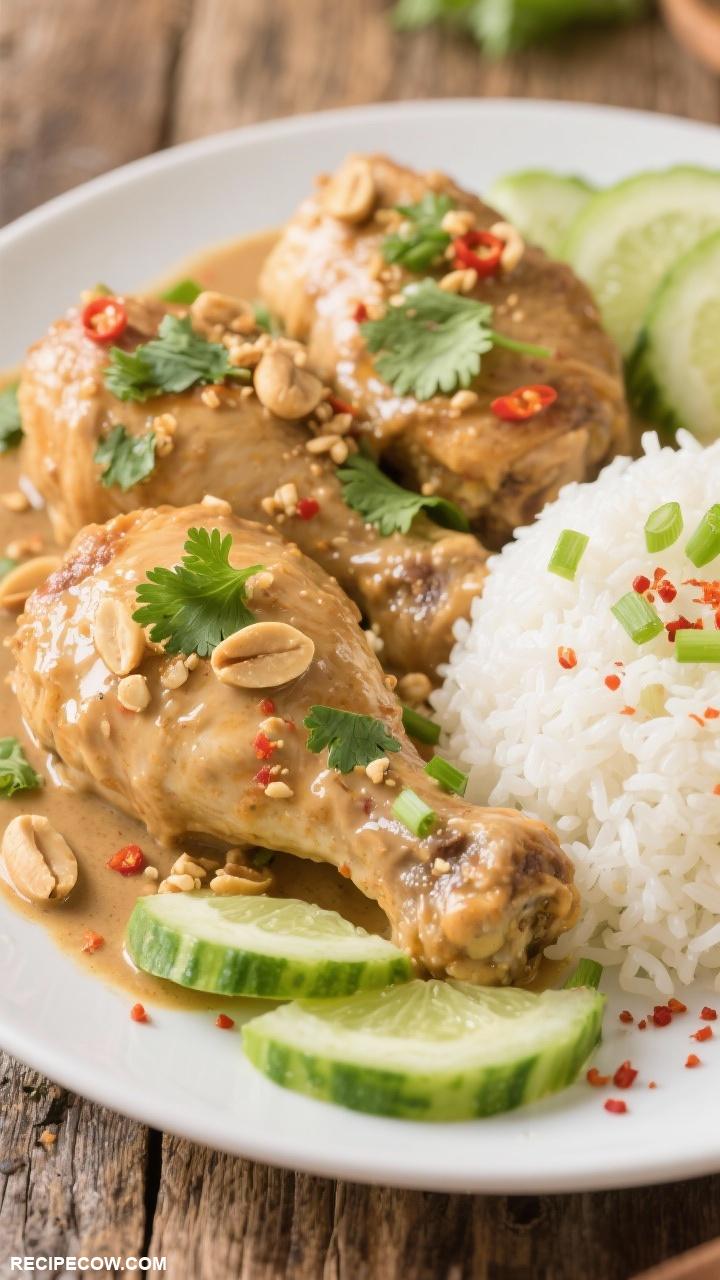 chicken thigh recipes Thai Peanut Chicken Thighs