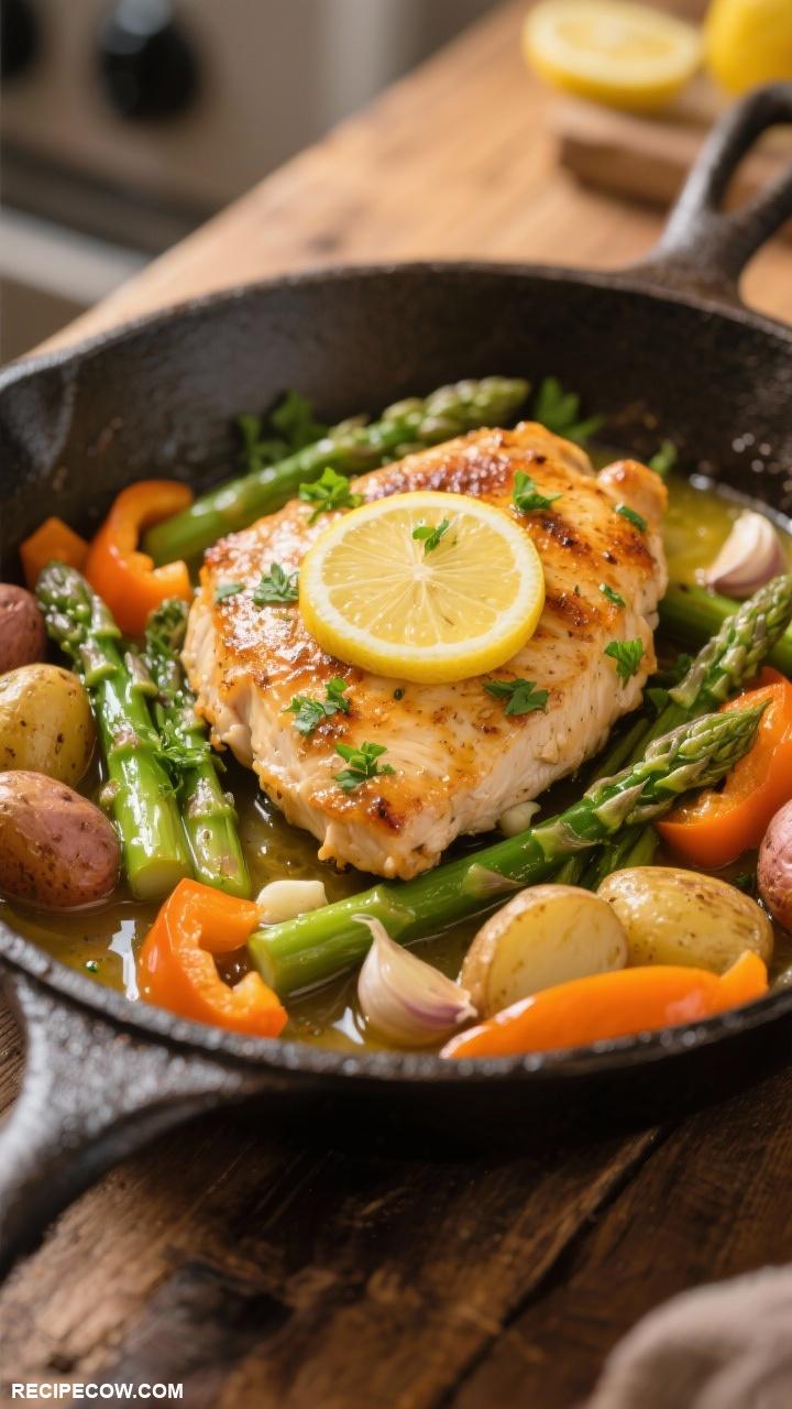 easy weeknight dinners One Pan Lemon Garlic Chicken