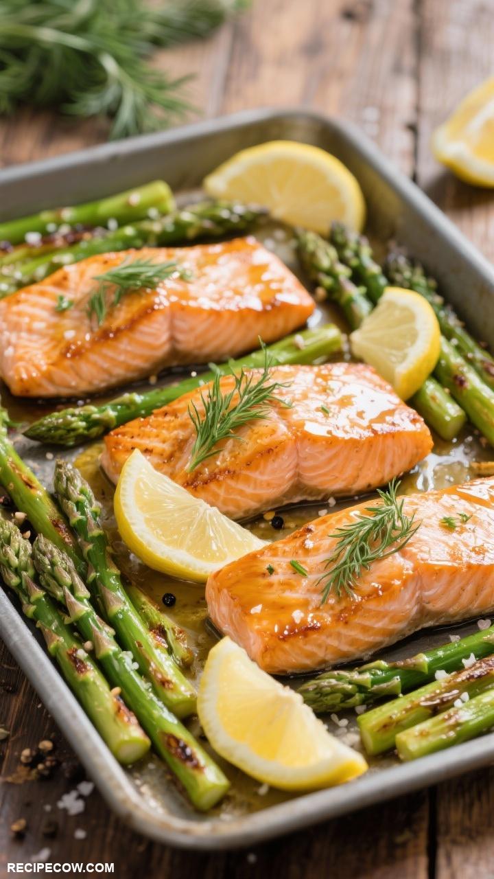 easy weeknight dinners Simple Sheet Pan Salmon and Asparagus