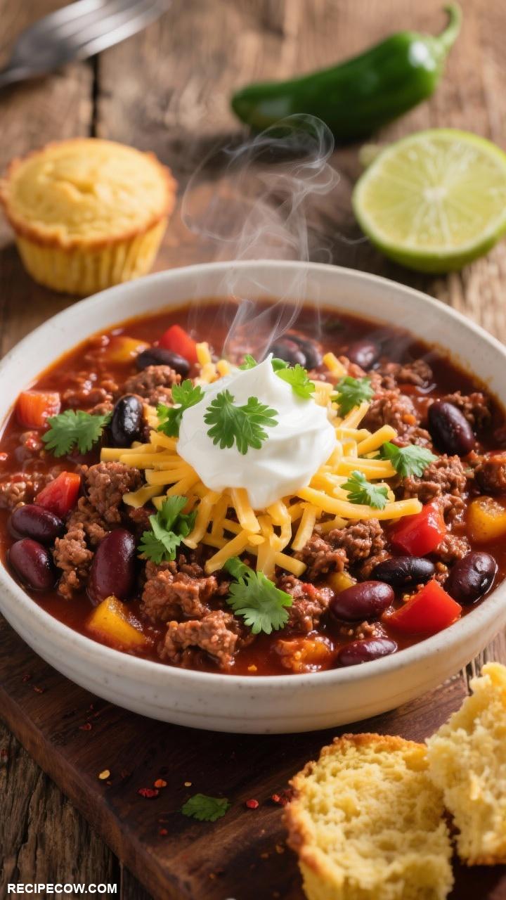electric skillet meals One Pot Chili with Beans