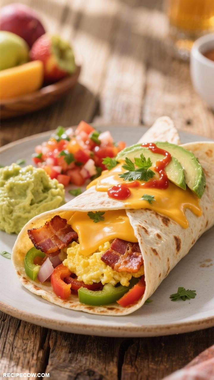 family brunch ideas Savory Breakfast Burritos