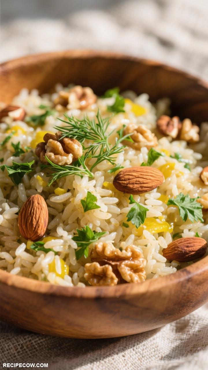 gluten free side dishes Herbed Rice Pilaf with Nuts