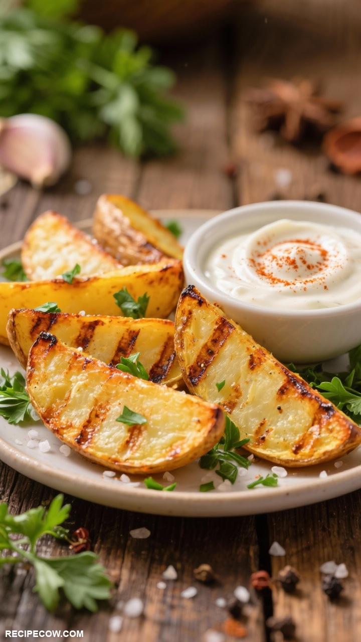 grill recipes Crispy Grilled Potato Wedges