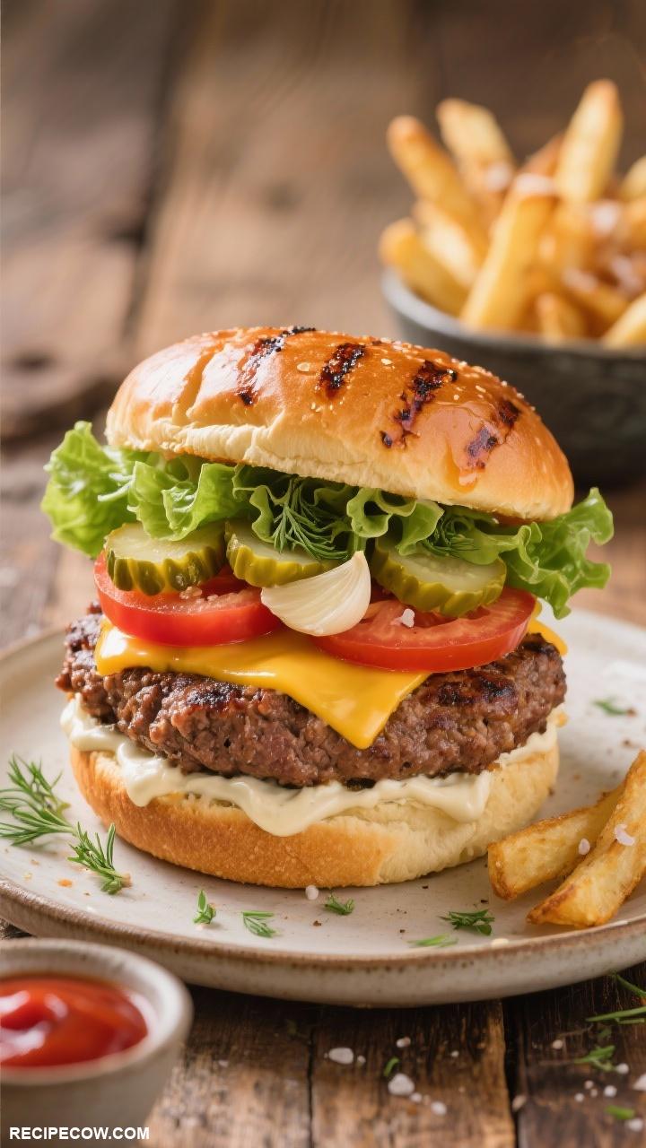ground beef recipes Beef Burgers with Homemade Toppings