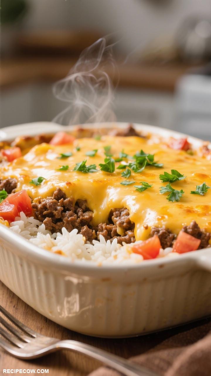 ground beef recipes Cheesy Beef and Rice Casserole