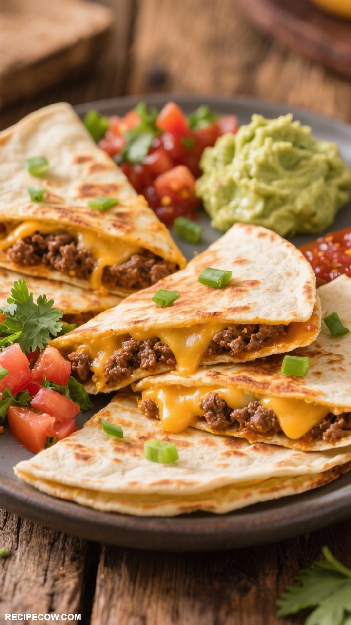 ground beef recipes Easy Beef Quesadillas