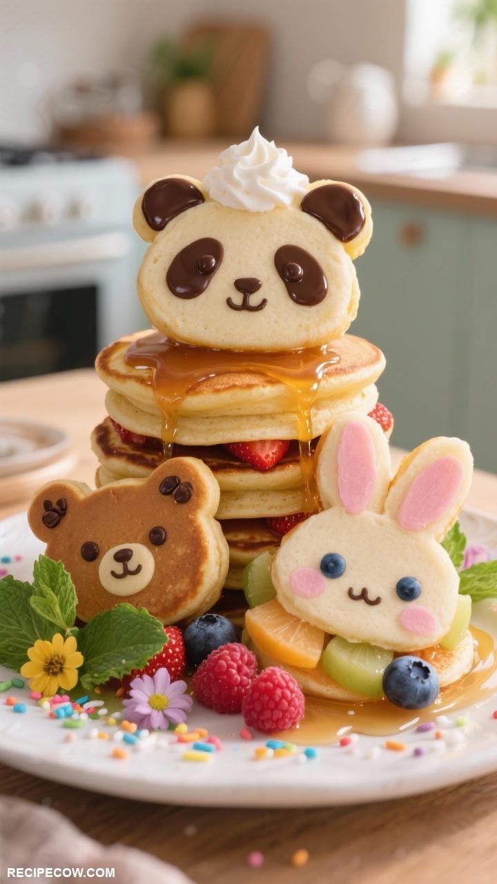 kawaii cooking Adorable Animal Pancakes