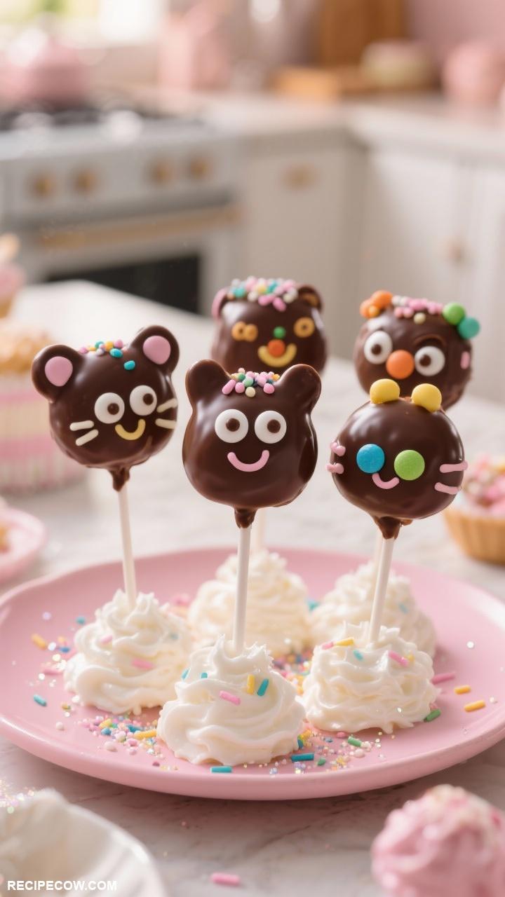 kawaii cooking Charming Chocolate Cake Pops