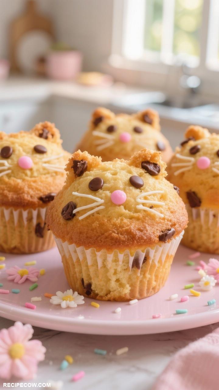 kawaii cooking Sweet Cat Face Muffins