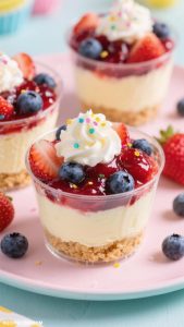 kid friendly desserts No Bake Cheesecake Cups