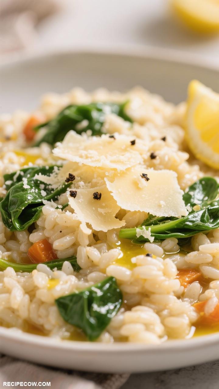 lazy dinners Instant Pot Risotto with Spinach