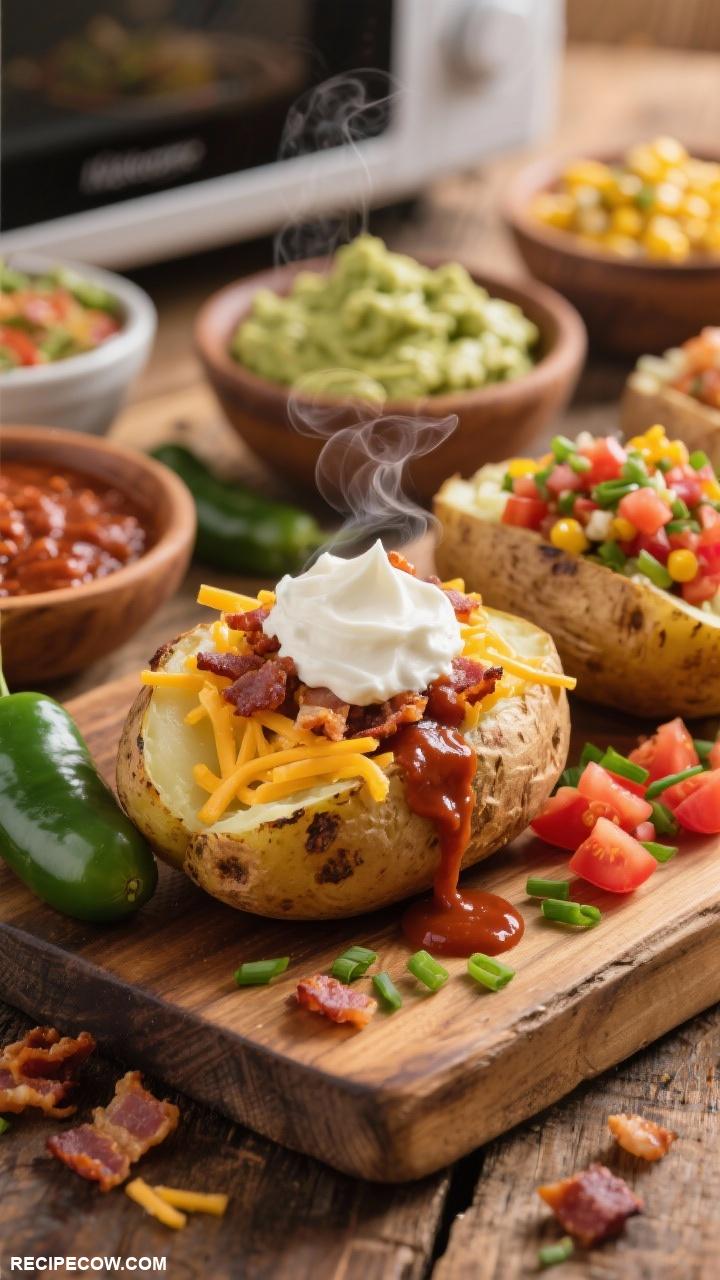 lazy dinners Microwave Baked Potato Bar
