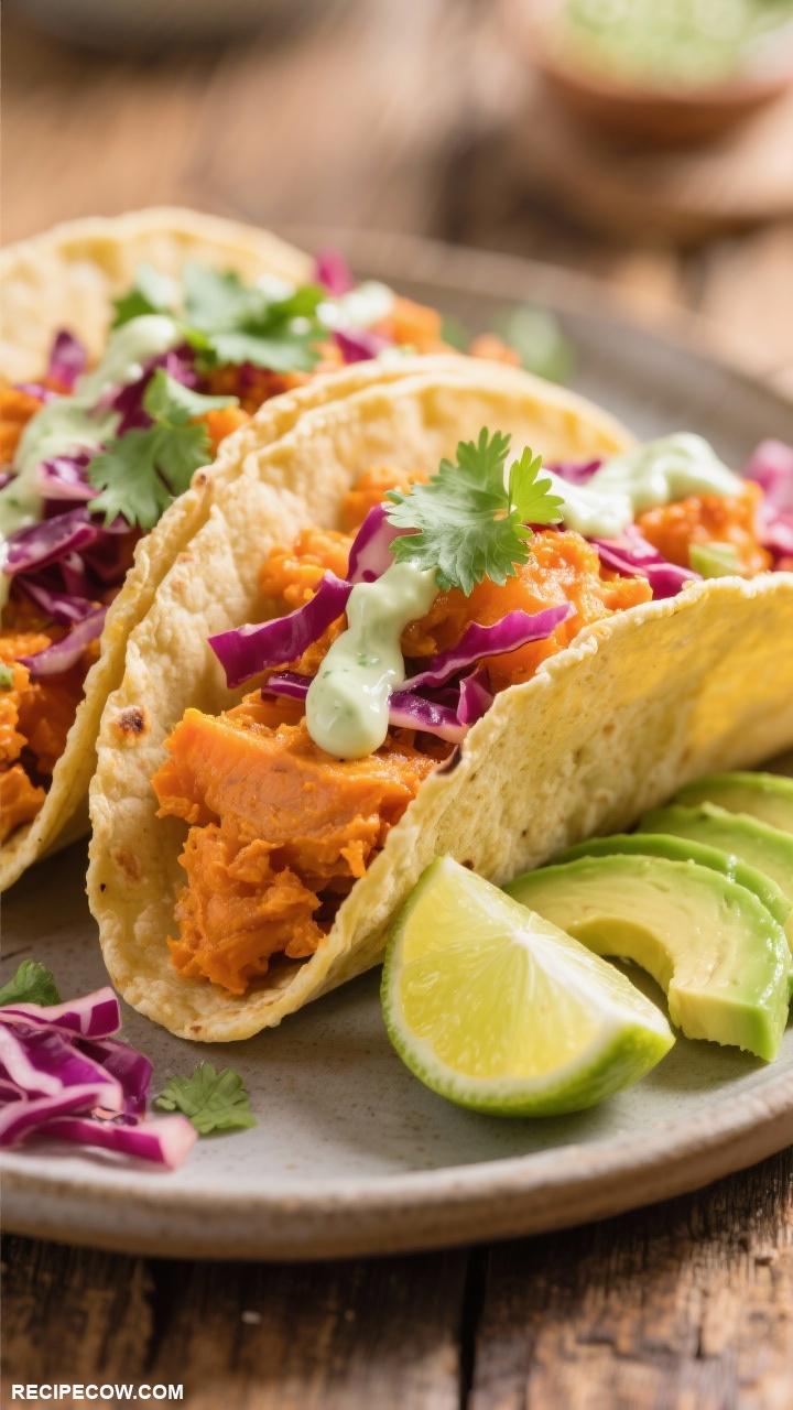 light lunch recipes Smashed Sweet Potato Tacos