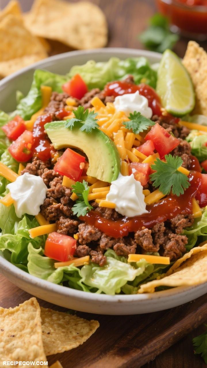 mexican ground beef recipes Taco Salad with Ground Beef