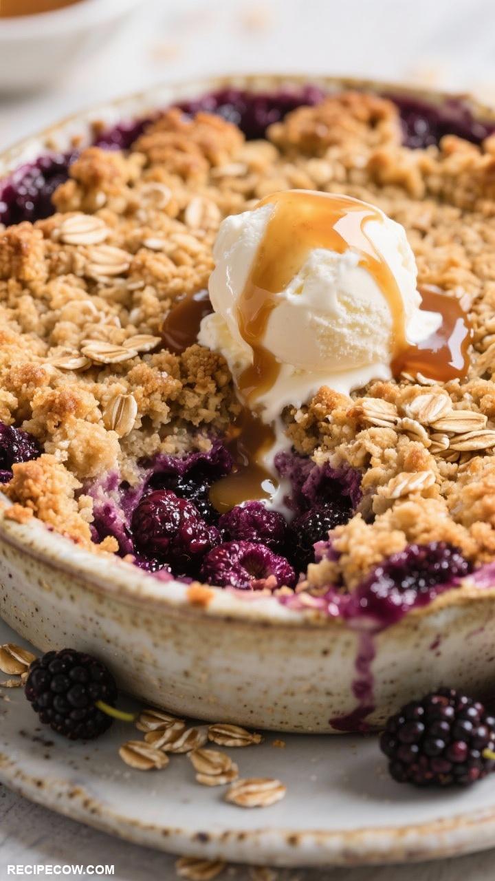 mulberry recipes Mulberry Crumble with Oat Topping