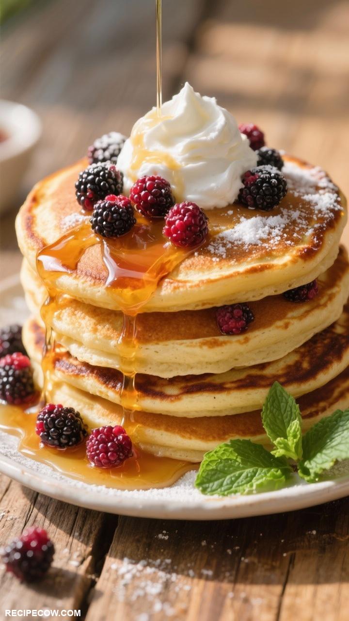 mulberry recipes Mulberry Pancakes with Maple Syrup