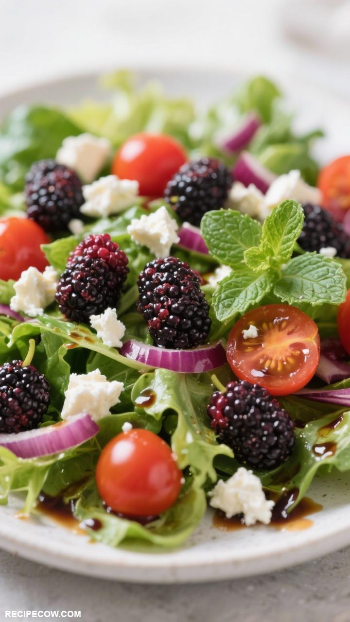 mulberry recipes Mulberry Salad with Goat Cheese