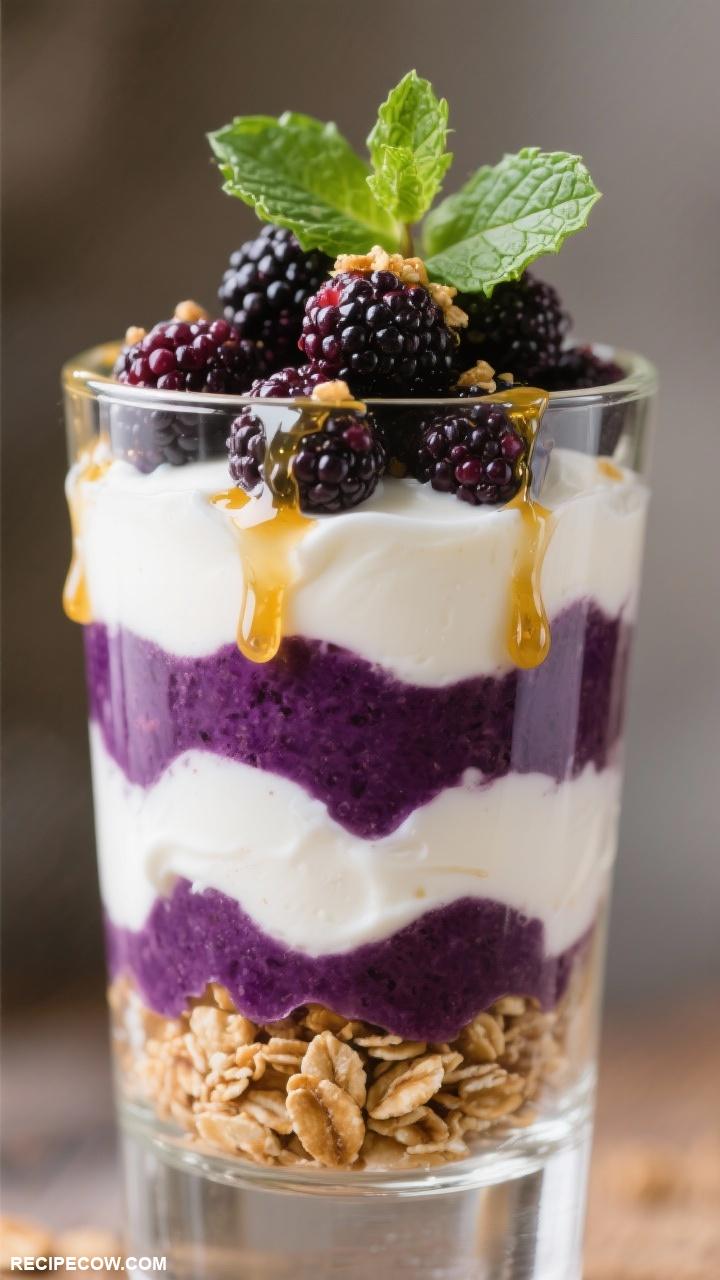 mulberry recipes Mulberry and Yogurt Parfait