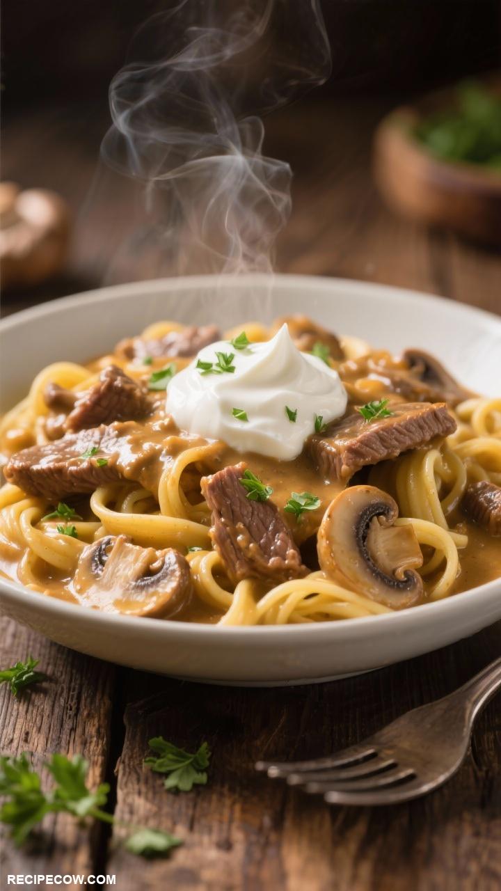 pressure cooker recipes Classic Beef Stroganoff