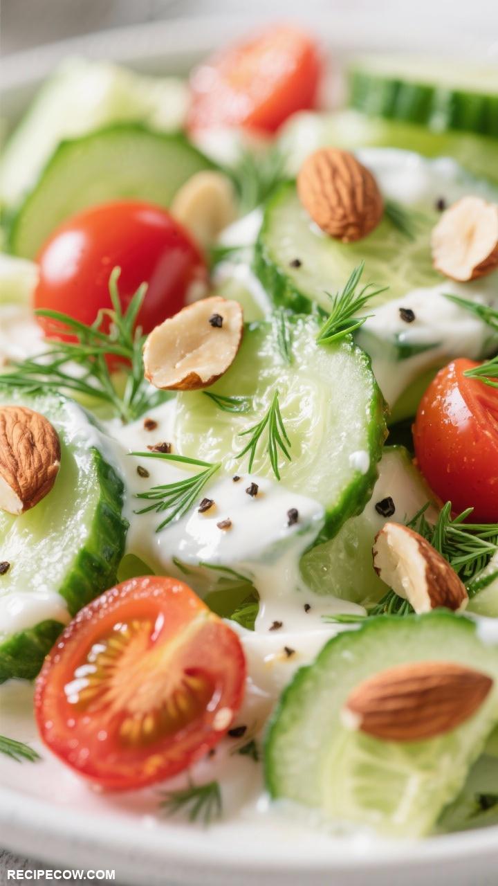 quick sides Creamy Cucumber Salad