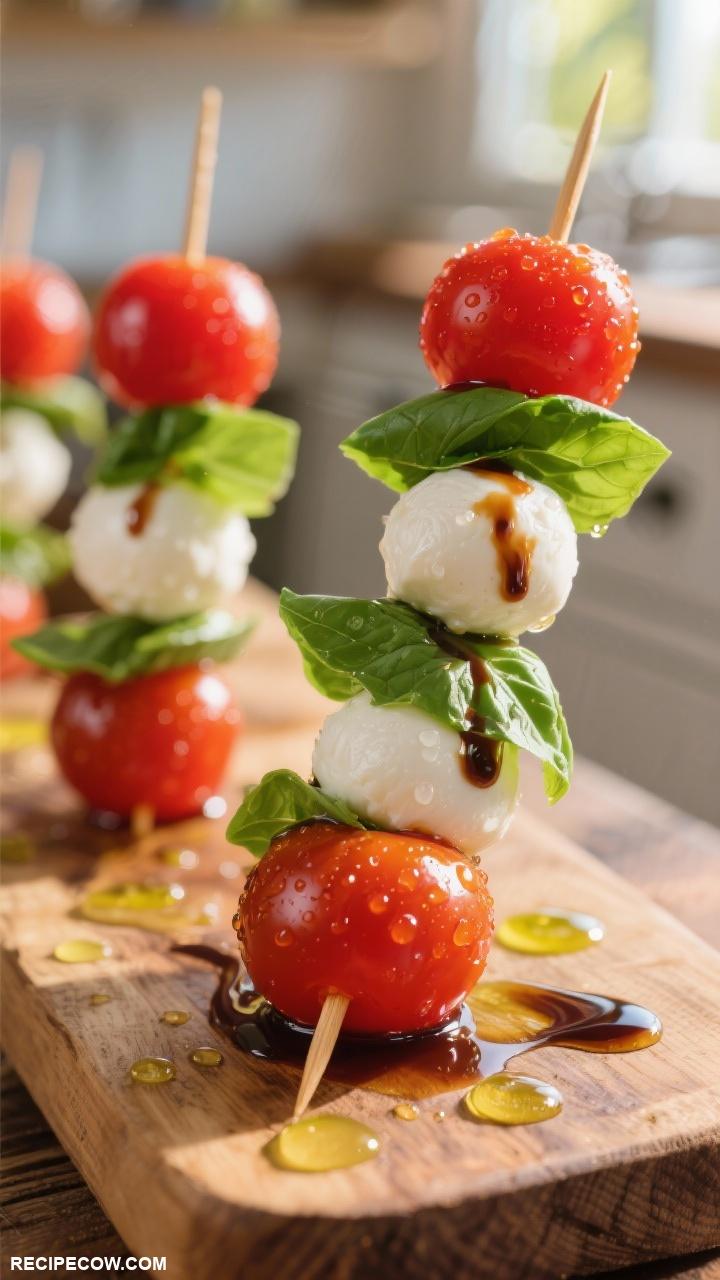 quick sides Mini Caprese Skewers