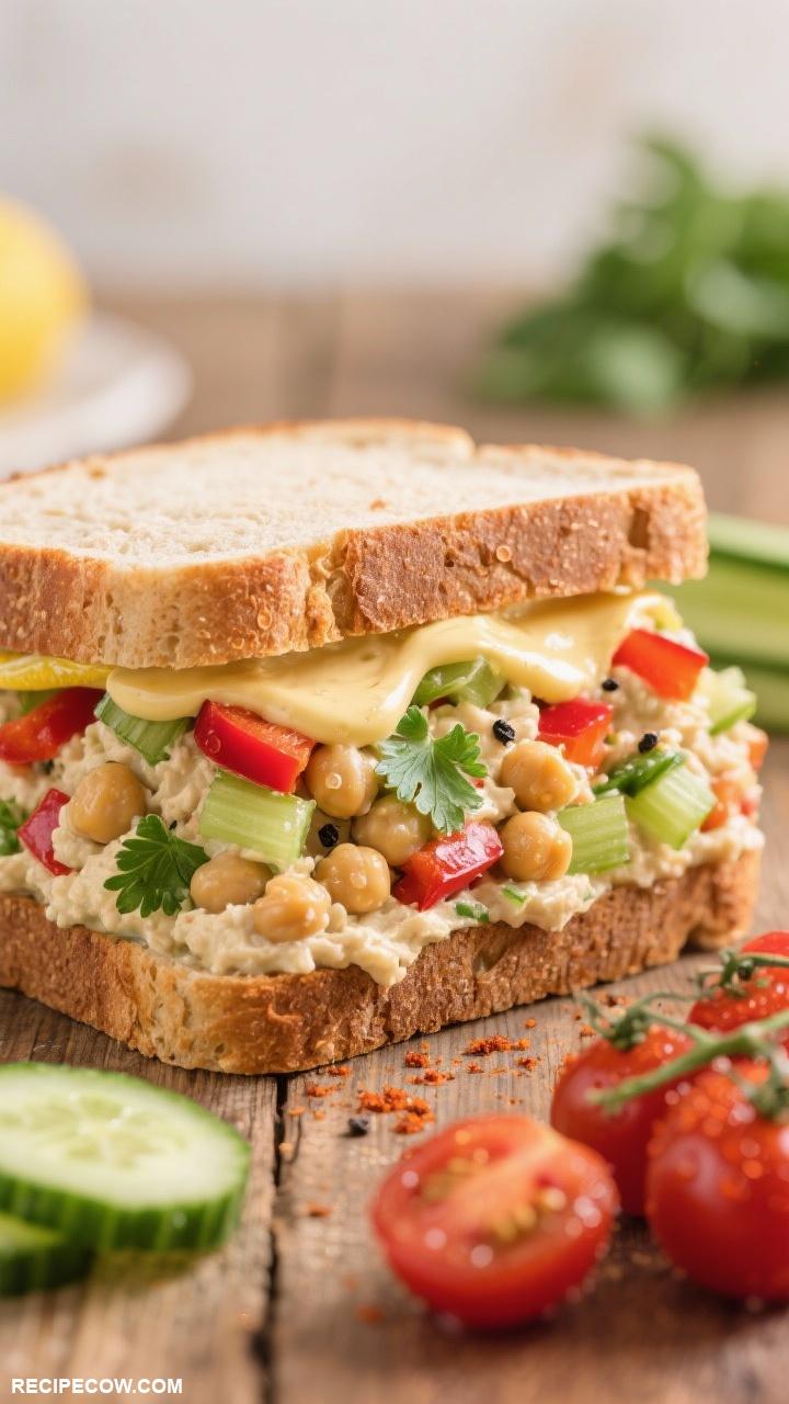 school lunch ideas Chickpea Salad Sandwich