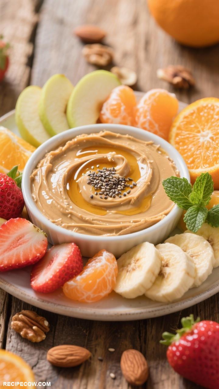 school lunch ideas Fruit and Nut Butter Dip