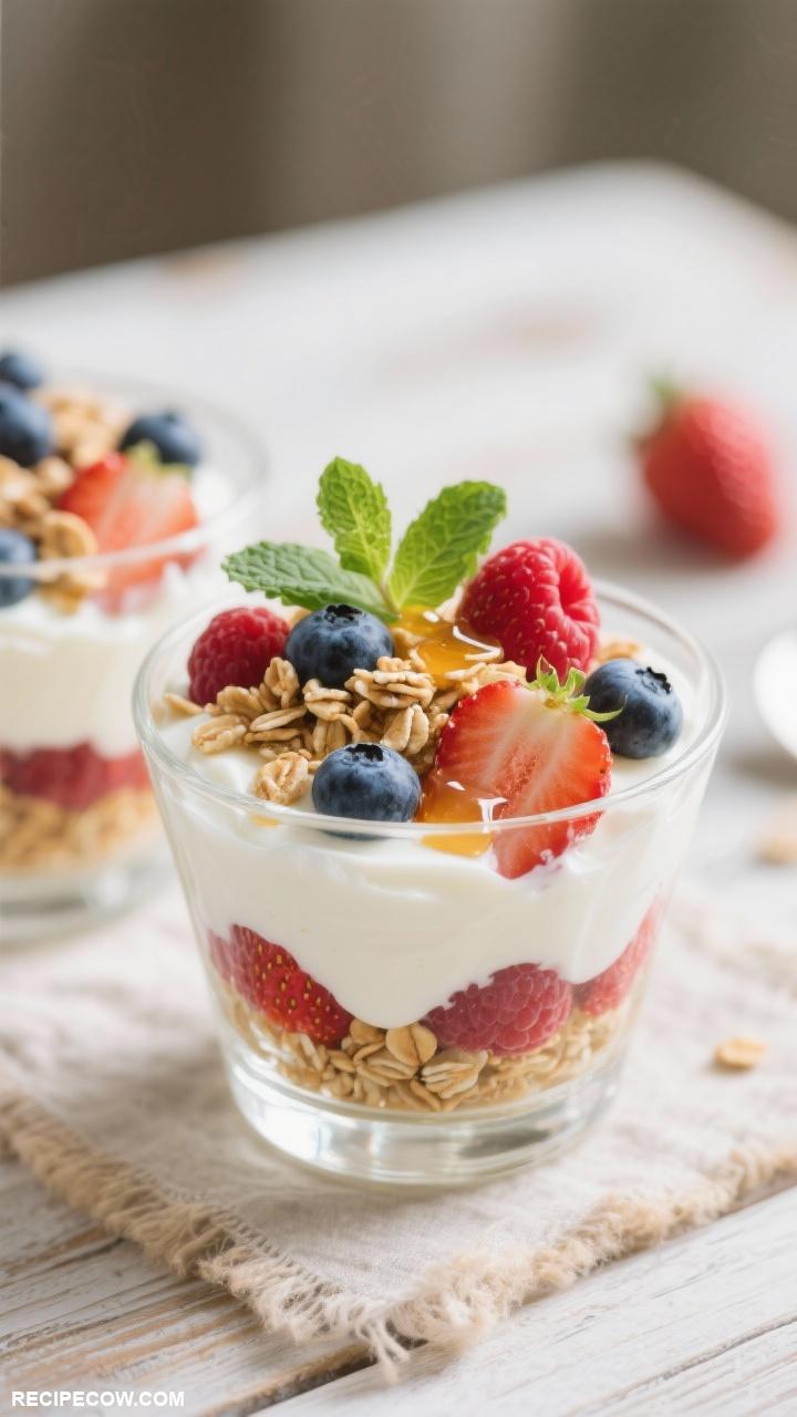 school lunch ideas Greek Yogurt Parfait Cups