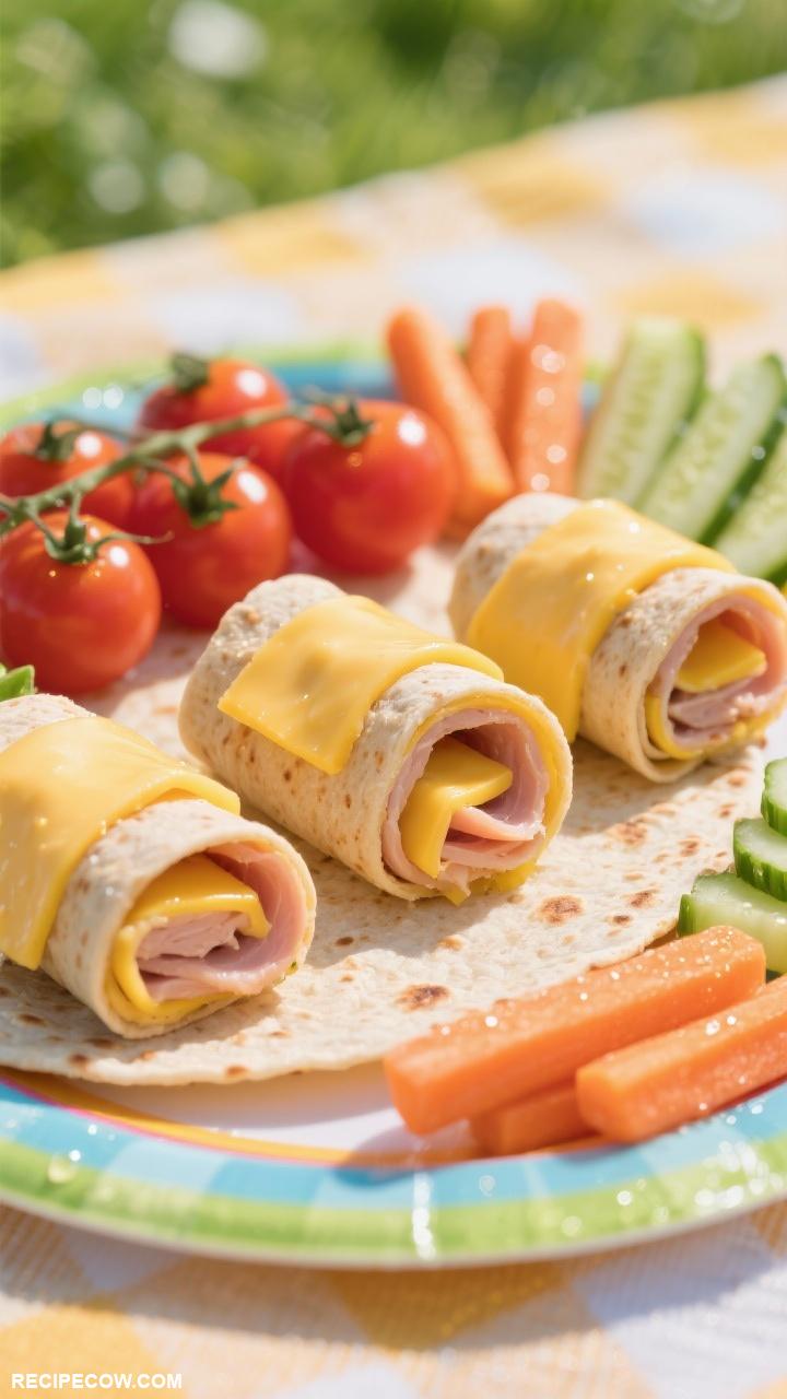school lunch ideas Mini Turkey and Cheese Roll Ups