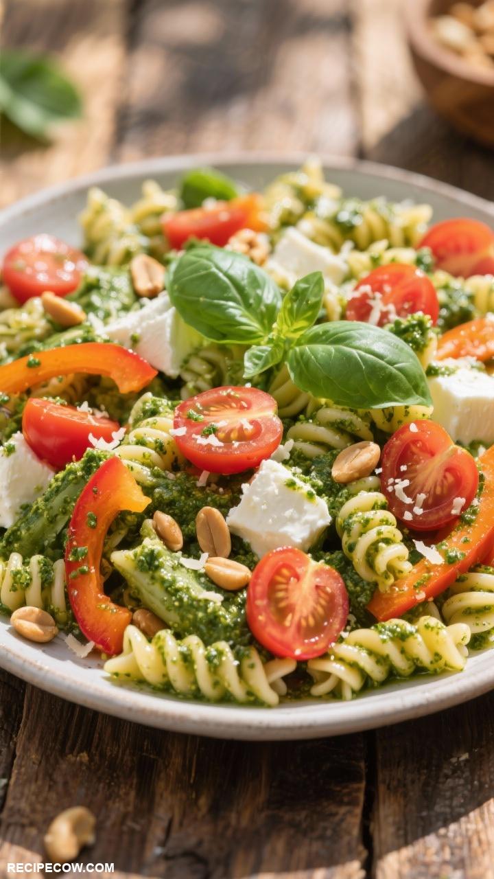 school lunch ideas Pasta Salad with Pesto