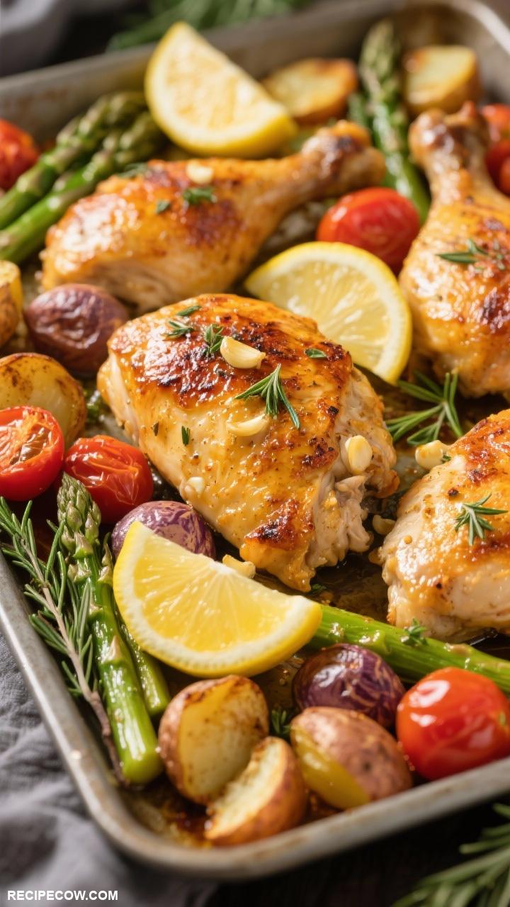 sheet pan dinners Lemon Garlic Roasted Chicken