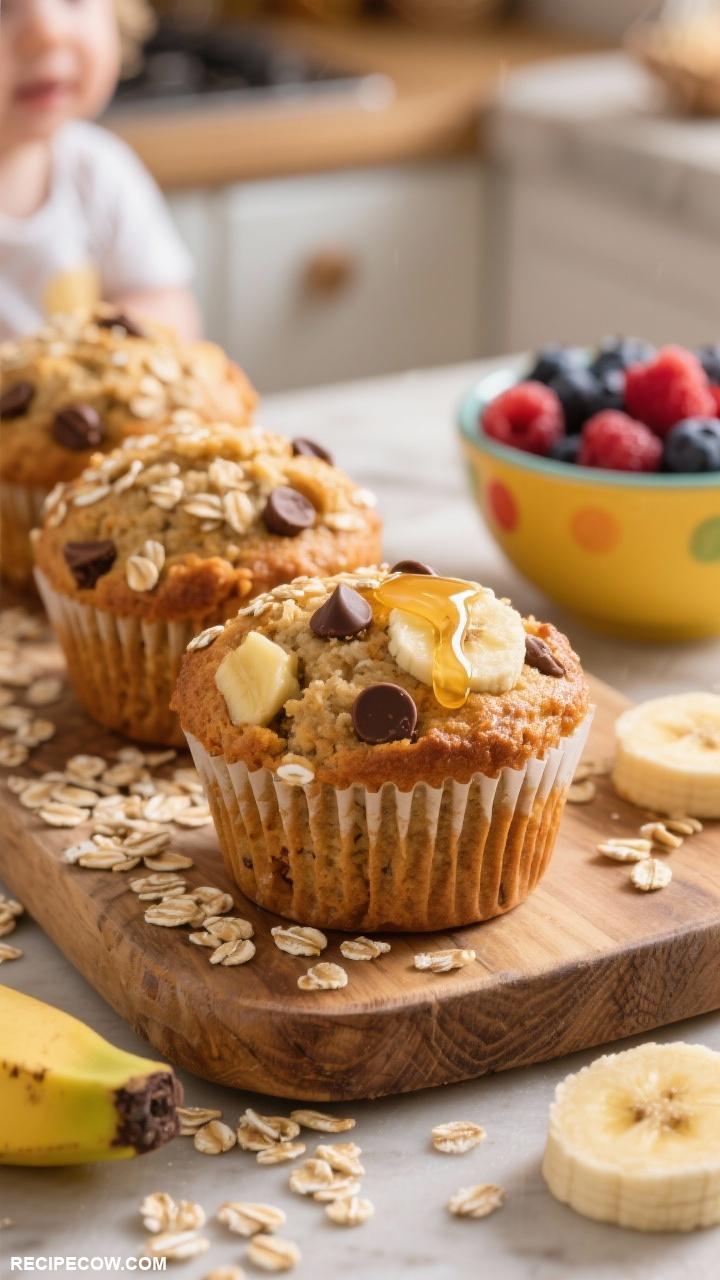toddler breakfast ideas Banana Oatmeal Muffins