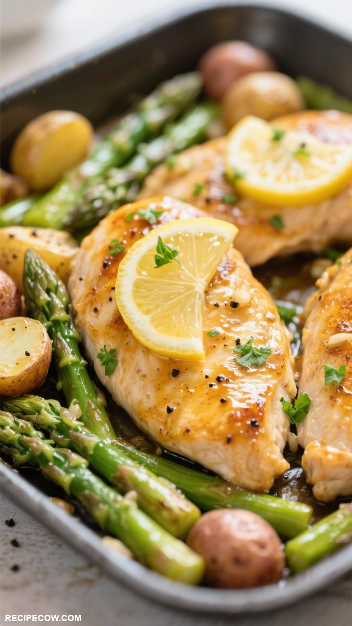 weeknight recipes One Pan Lemon Garlic Chicken