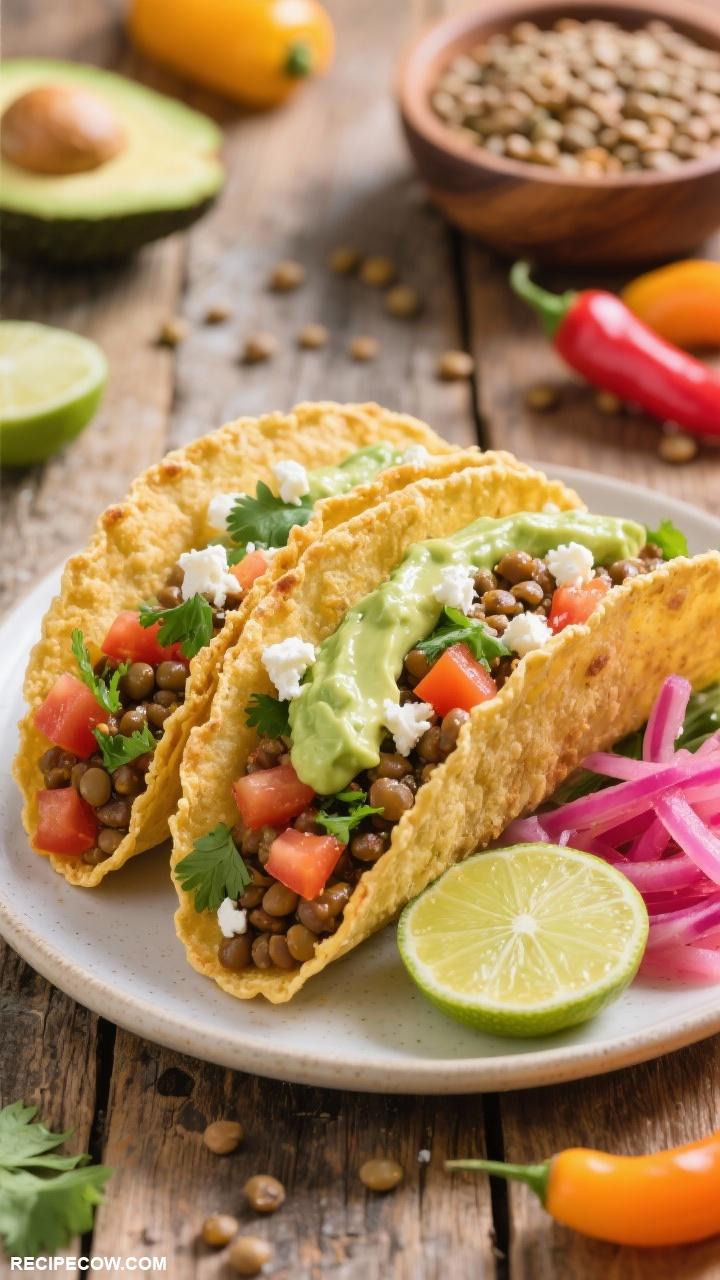 work lunch recipes Crispy Lentil Tacos