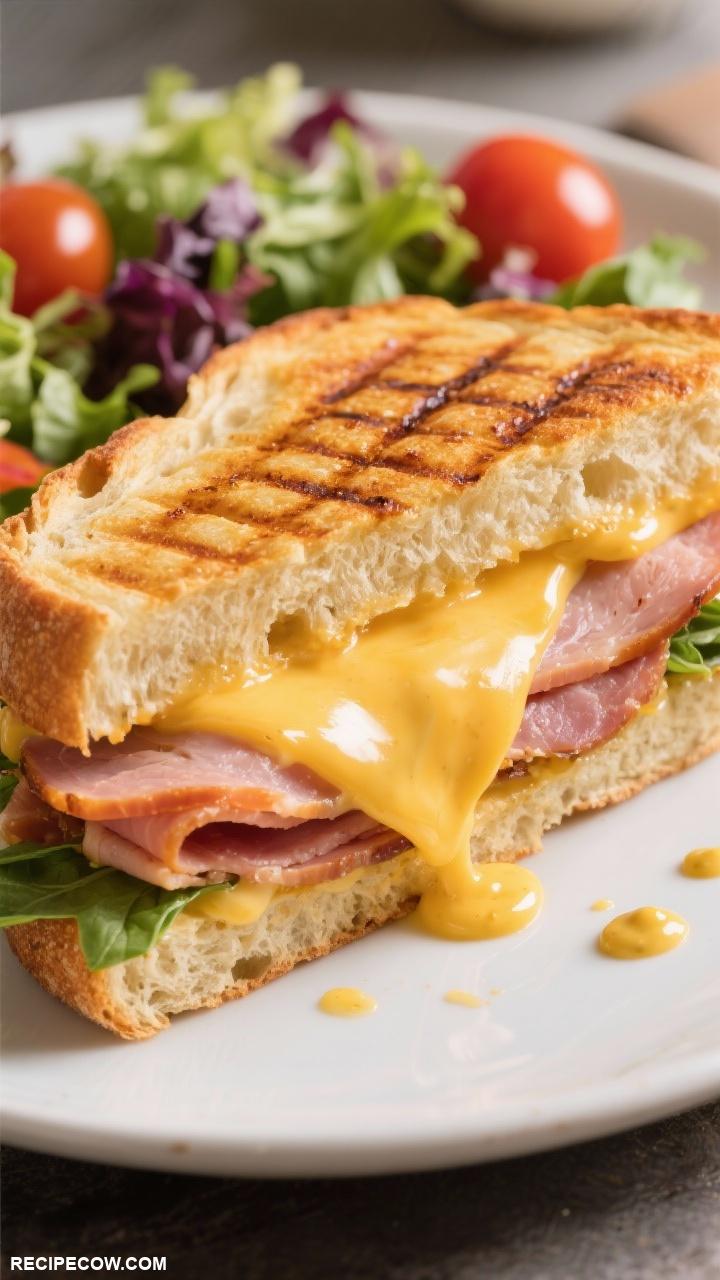 work lunch recipes Ham and Cheese Panini