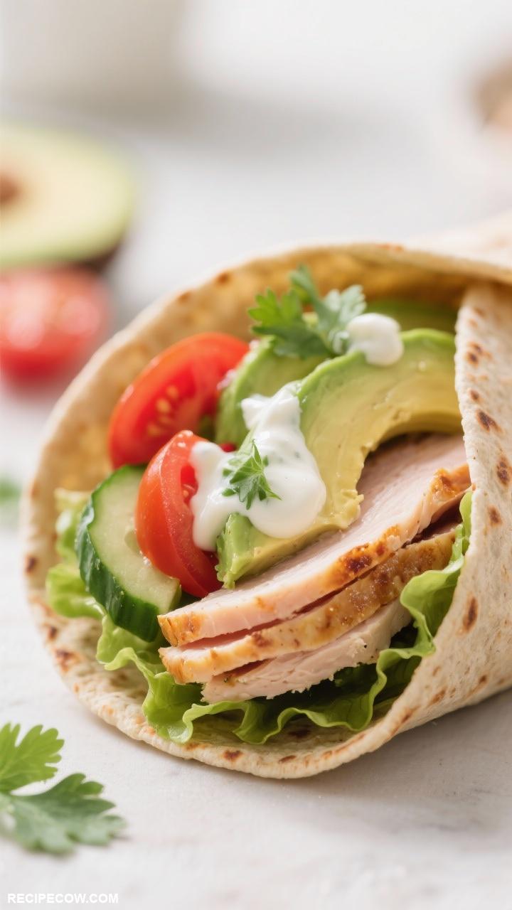work lunch recipes Turkey Avocado Wrap