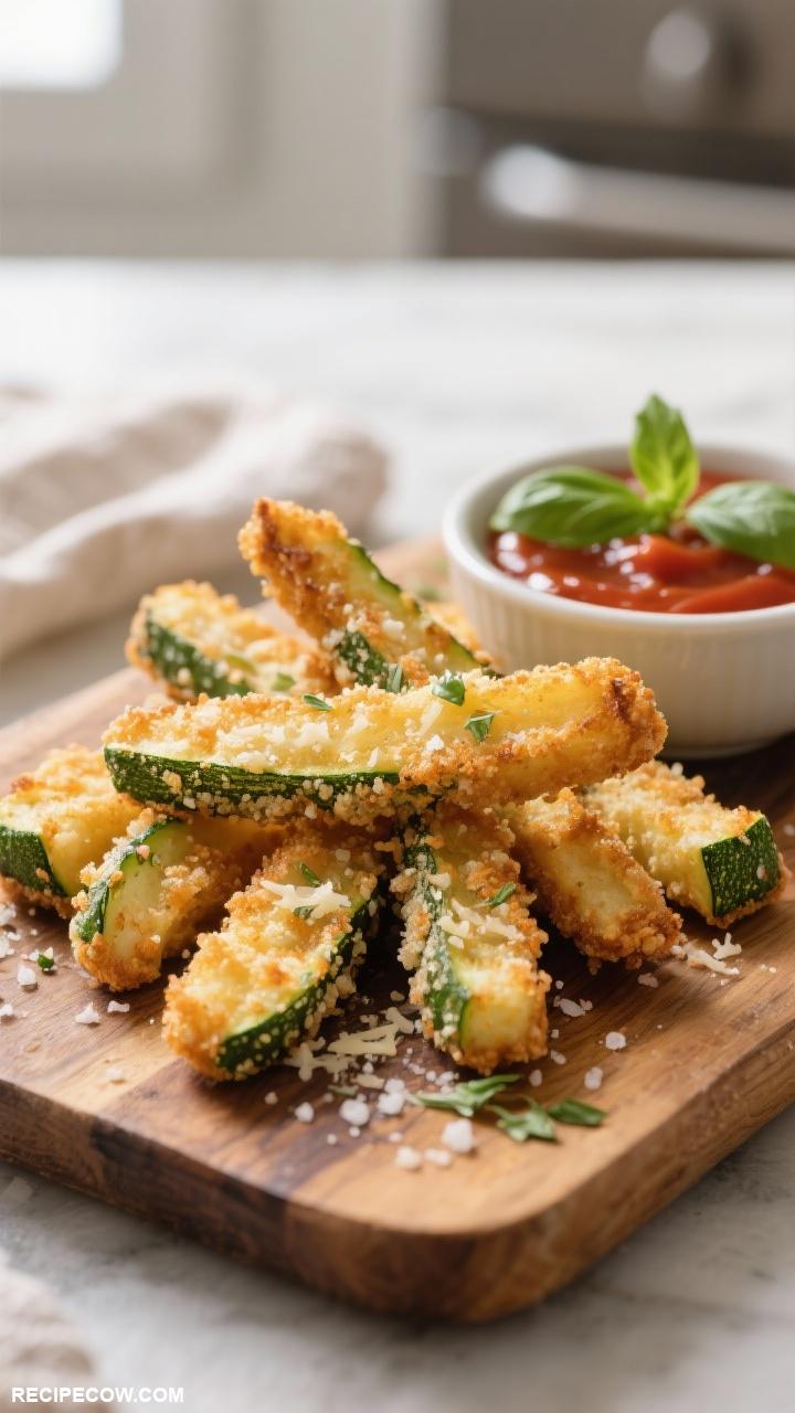 Simple side dishes Crispy Baked Parmesan Zucchini Fries