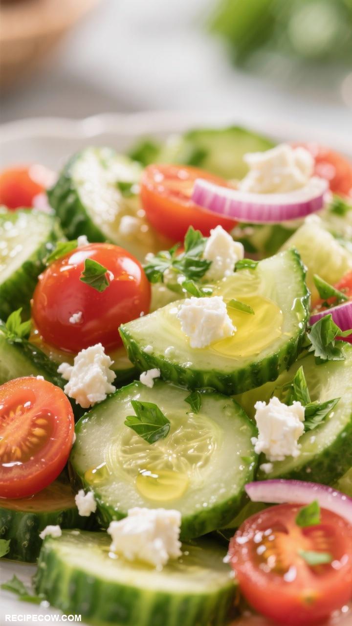 Simple side dishes Simple Mediterranean Cucumber Salad