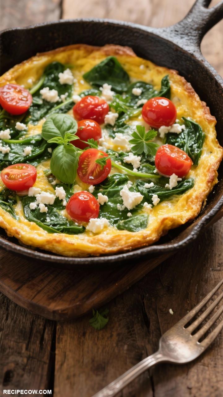 cast iron skillet recipes Frittata with Spinach and Feta