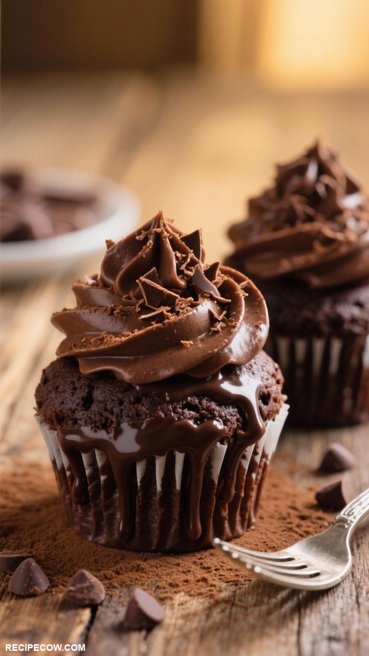 chocolate dessert recipes Double Chocolate Cupcakes