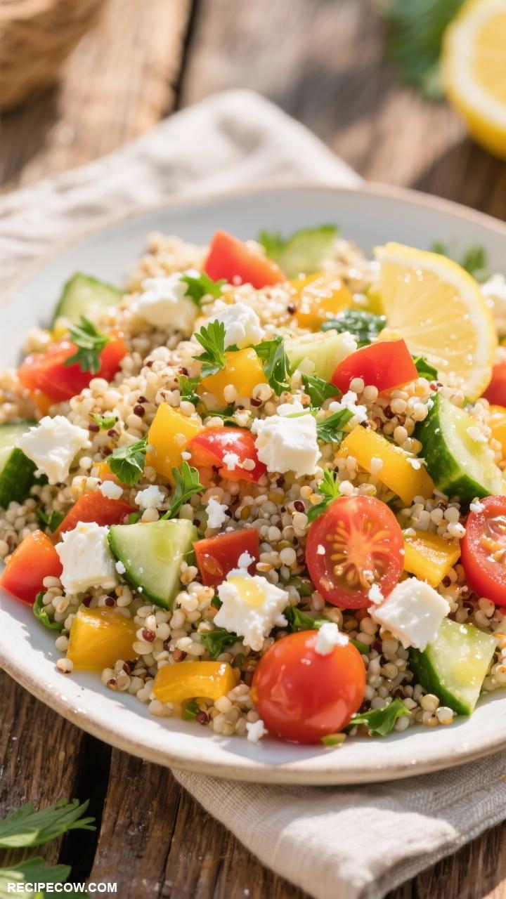 on the go lunch ideas Quinoa Salad with Feta