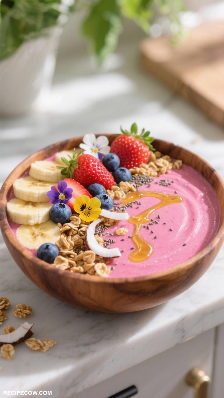 on the go lunch ideas Smoothie Bowl with Toppings