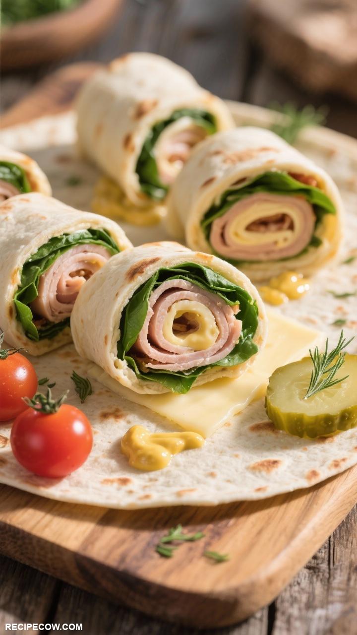 on the go lunch ideas Turkey and Cheese Pinwheels
