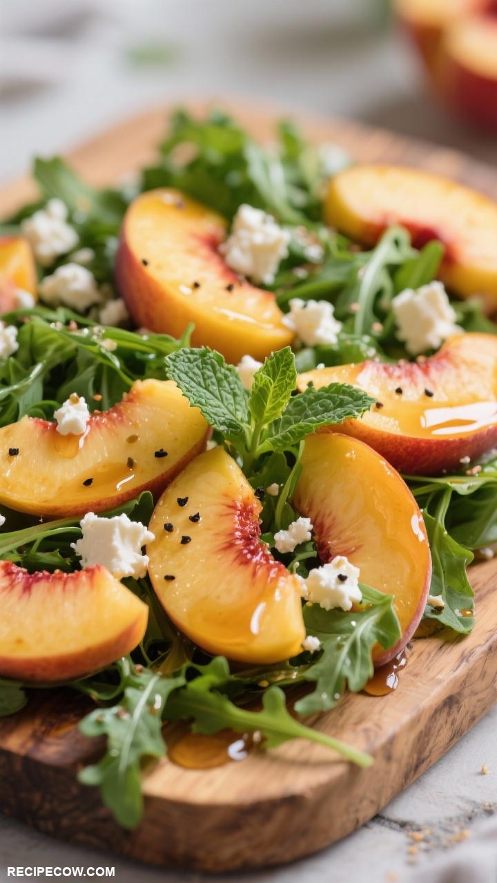 peach recipes Fresh Peach Salad with Feta