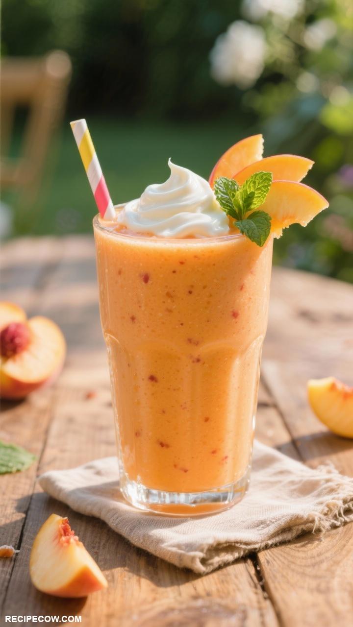 peach recipes Peach Smoothie with Greek Yogurt