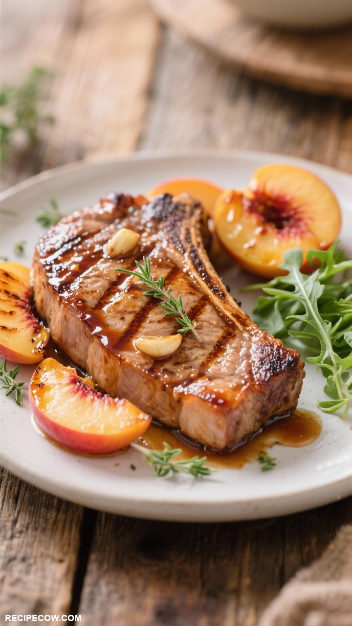 peach recipes Savory Peach Glazed Pork Chops